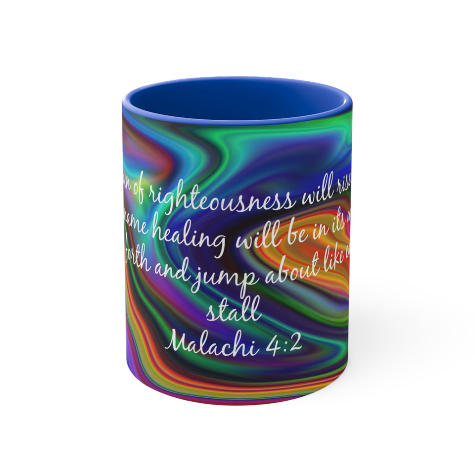 79CMSM  Colorful Marble Malachi 4:2 Mug