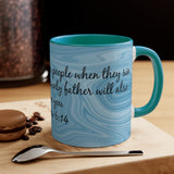 16CMSM  Colorful Marble Matthew 6:14 Mug