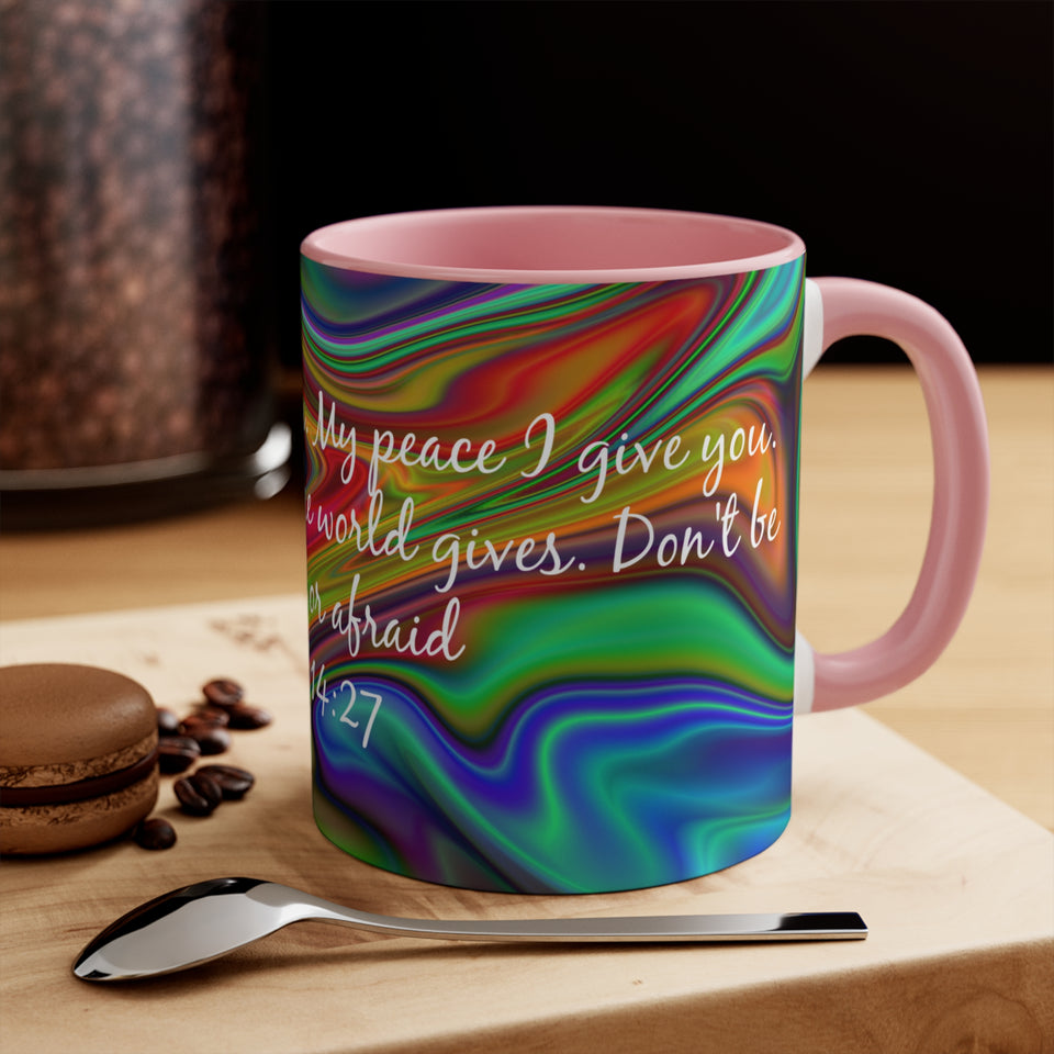 80CMSM  Colorful Marble John 14:27  Mug
