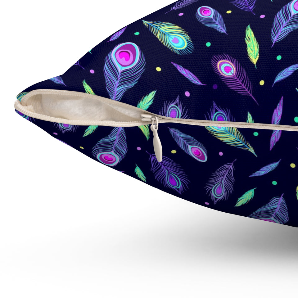 63PCF  Peacock Feather Pillows