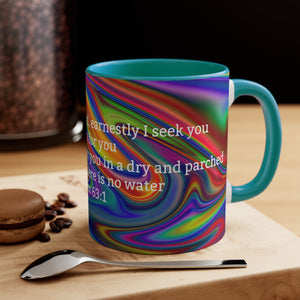 44CMSM  Colorful Marble Psalms 63:1  Mug