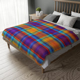 49CB  Colorful Plaid Blanket