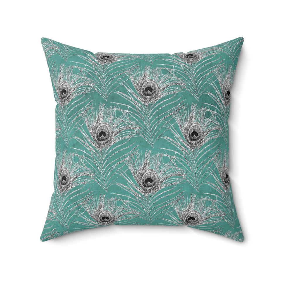 4PCF  Peacock Feather Pillow