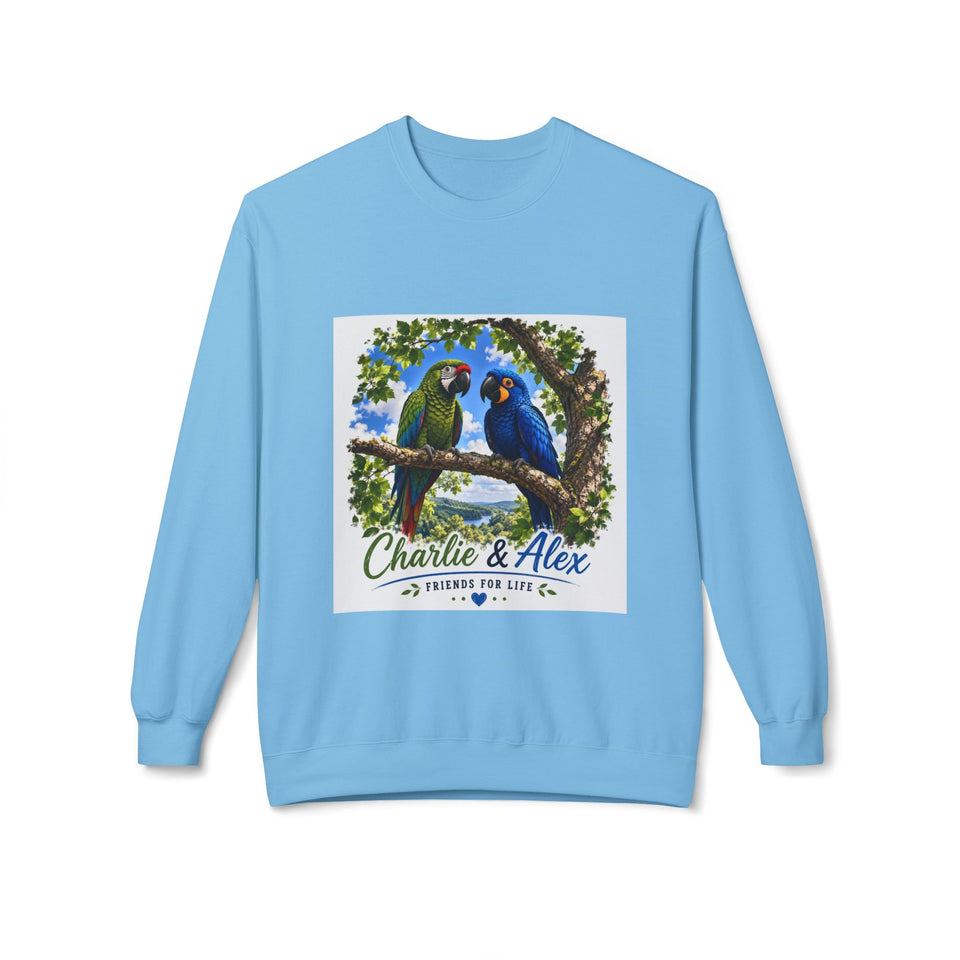 Charlie & Alex – Friends for Life Tree Perch Christian Sweatshirt CA22