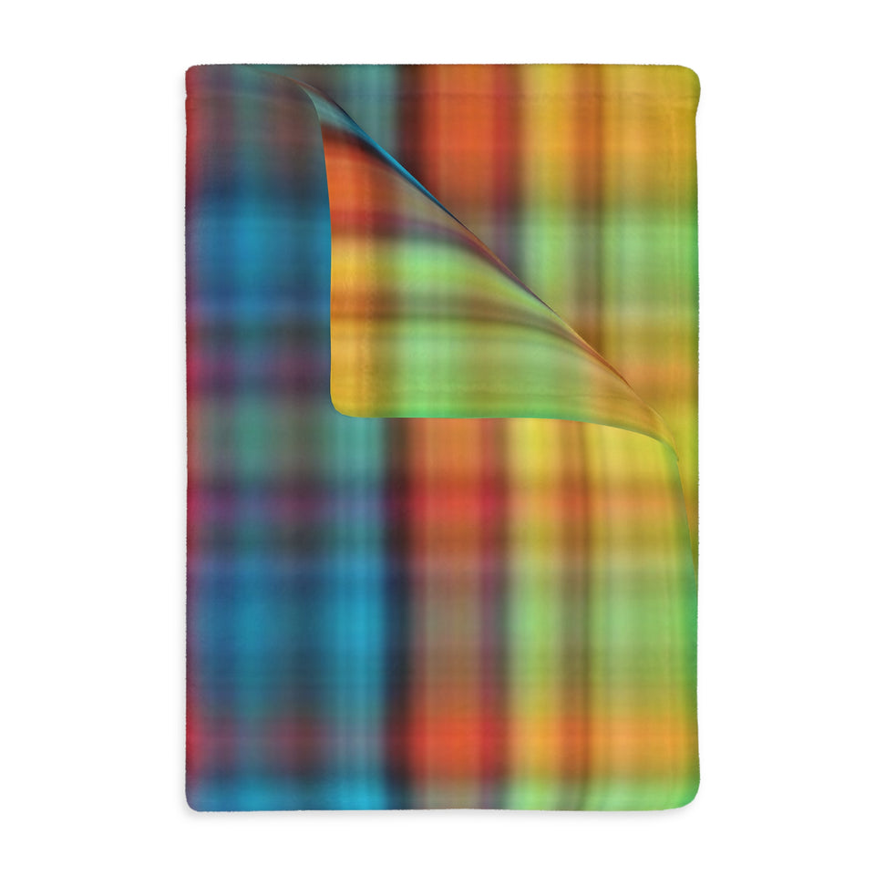 60CB  Colorful Plaid Blanket