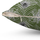 8PCF  Peacock Feather Pillow