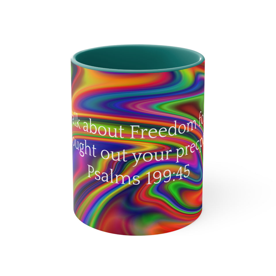 36CMSM  Colorful Marble Psalms 199:45  Mug