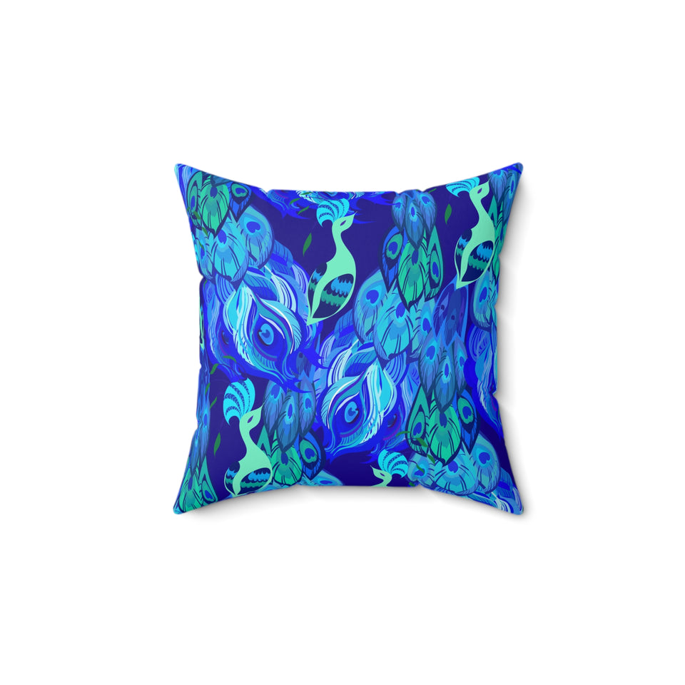 26PCF  Peacock Feather Pillow