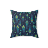 49PCF  Peacock Feather Pillow