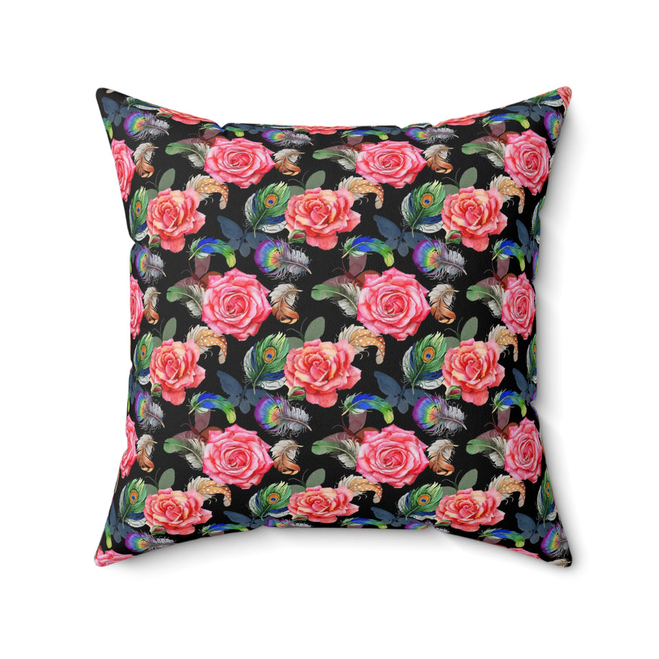 58PCF  Peacock Feather Pillow