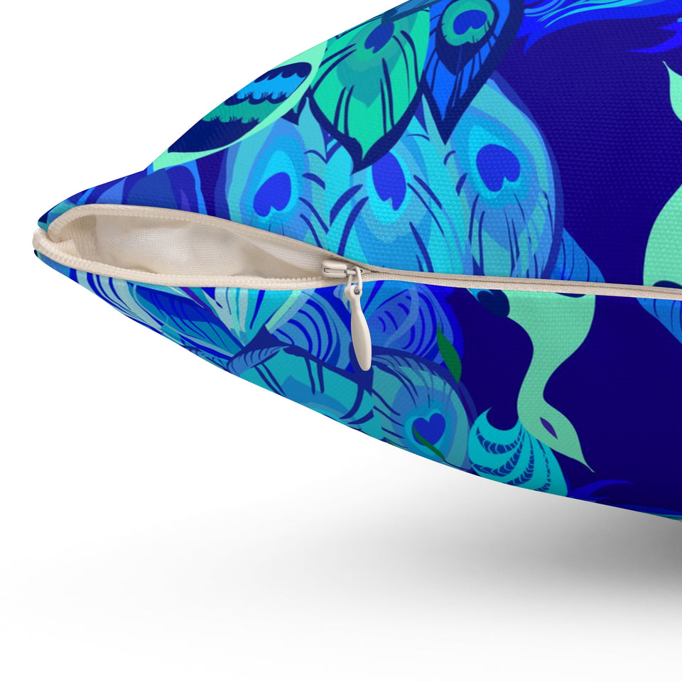 26PCF  Peacock Feather Pillow