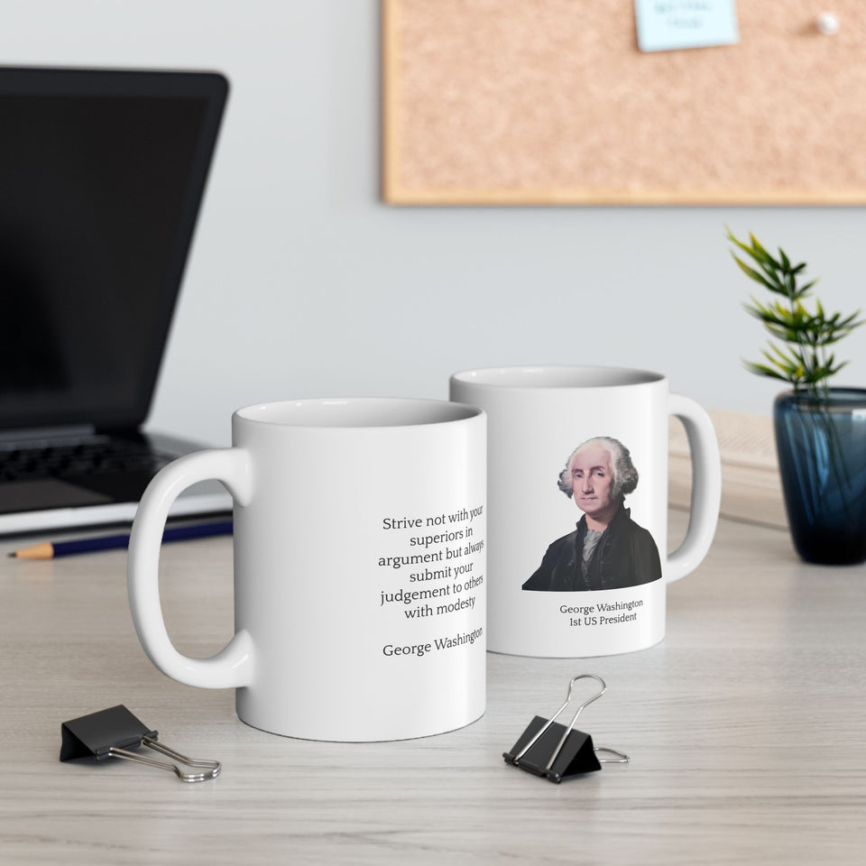 14WQM George Washington Historical quote mug