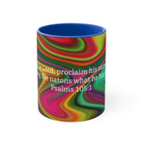 41CMSM  Colorful Marble Psalms 105:1  Mug