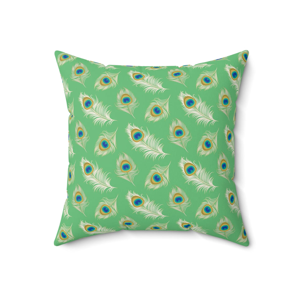 20PCF  Peacock Feather Pillow