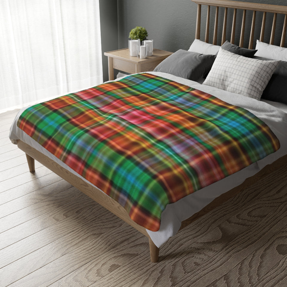 63CB  Colorful Plaid Blanket