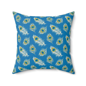 19PCF  Peacock Feather Pillow