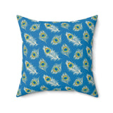 19PCF  Peacock Feather Pillow