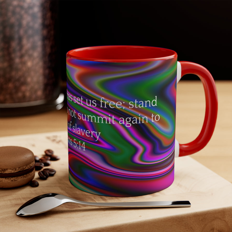 29CMSM  Colorful Marble Galatians 5:14 Mug