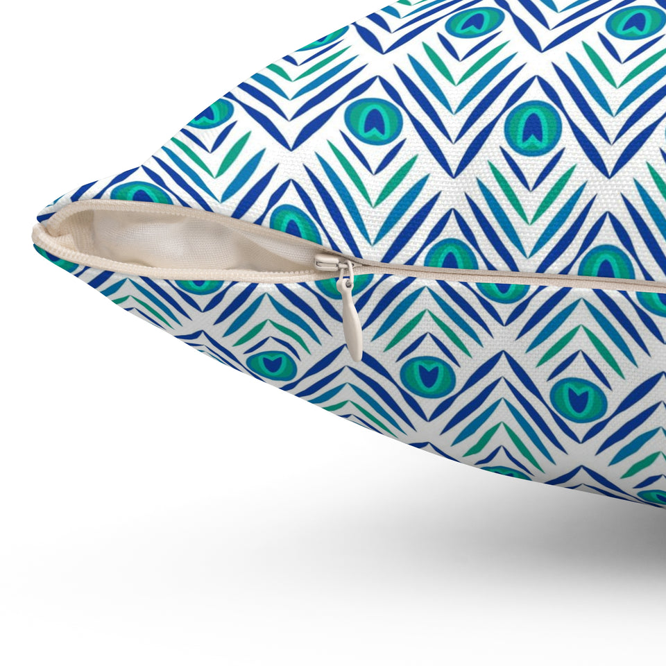 15PCF  Peacock Feather Pillow