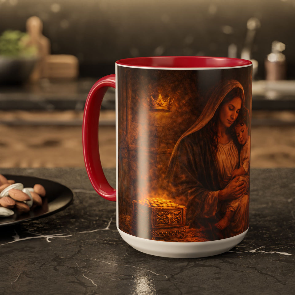 BSM51  Mary Ponders the Meaning of the Gifts Mug