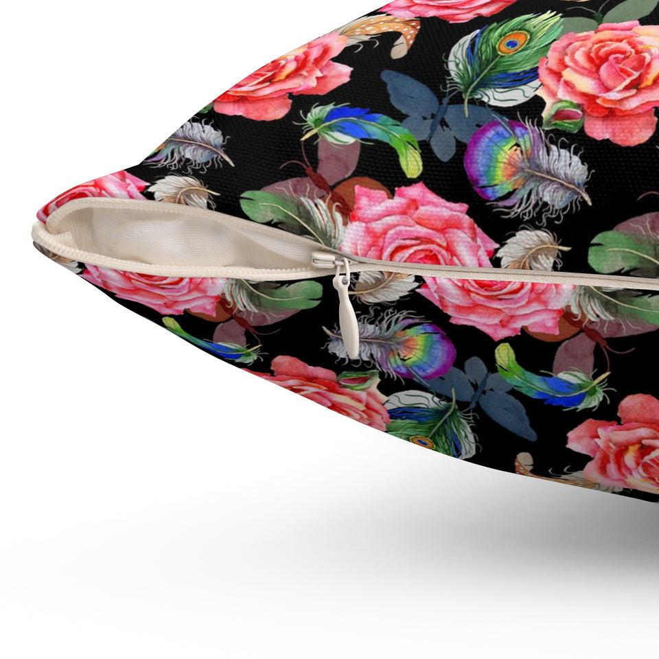 58PCF  Peacock Feather Pillow