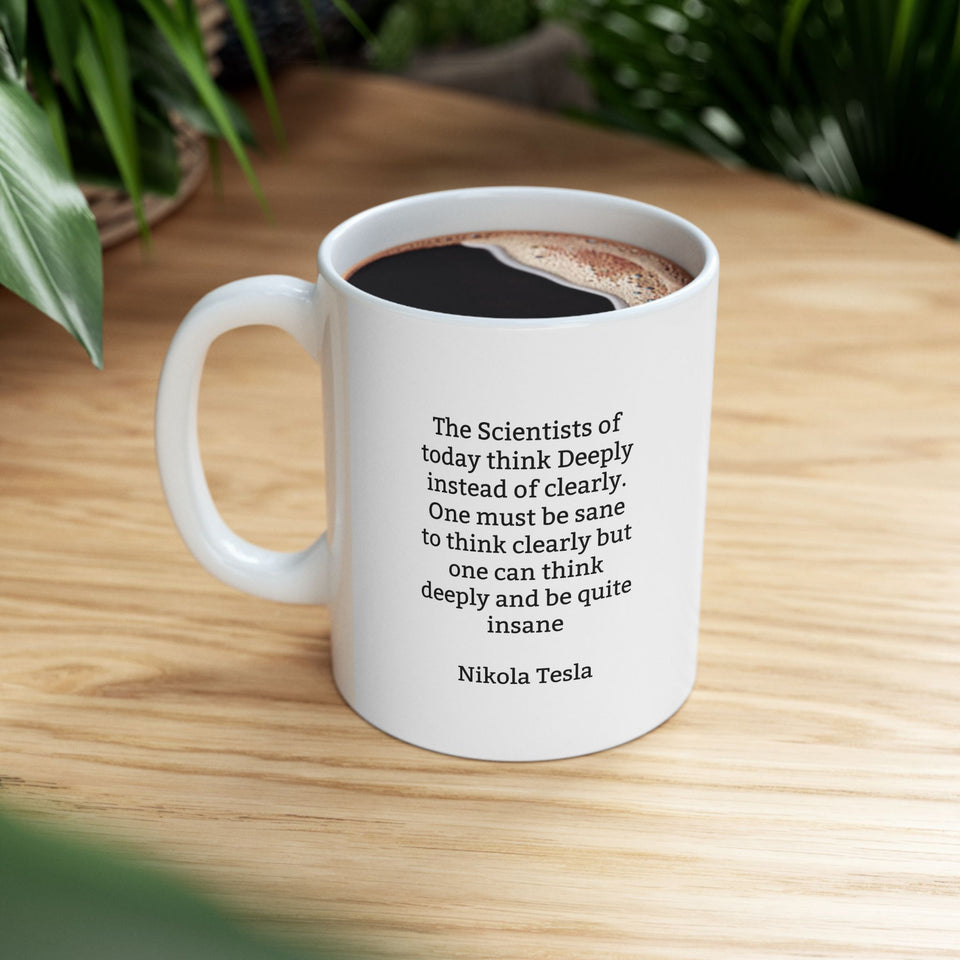 10NTQM  Nikola Tesla Historical Quote mug