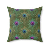 9PCF  Peacock Feather Pillow