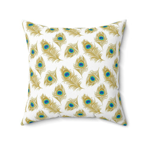 16PCF  Peacock Feather Pillow