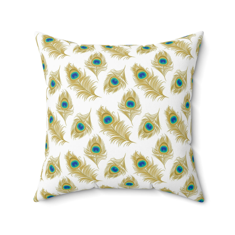 16PCF  Peacock Feather Pillow