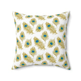 16PCF  Peacock Feather Pillow