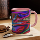 34CMSM  Colorful Marble John 8:32 Mug