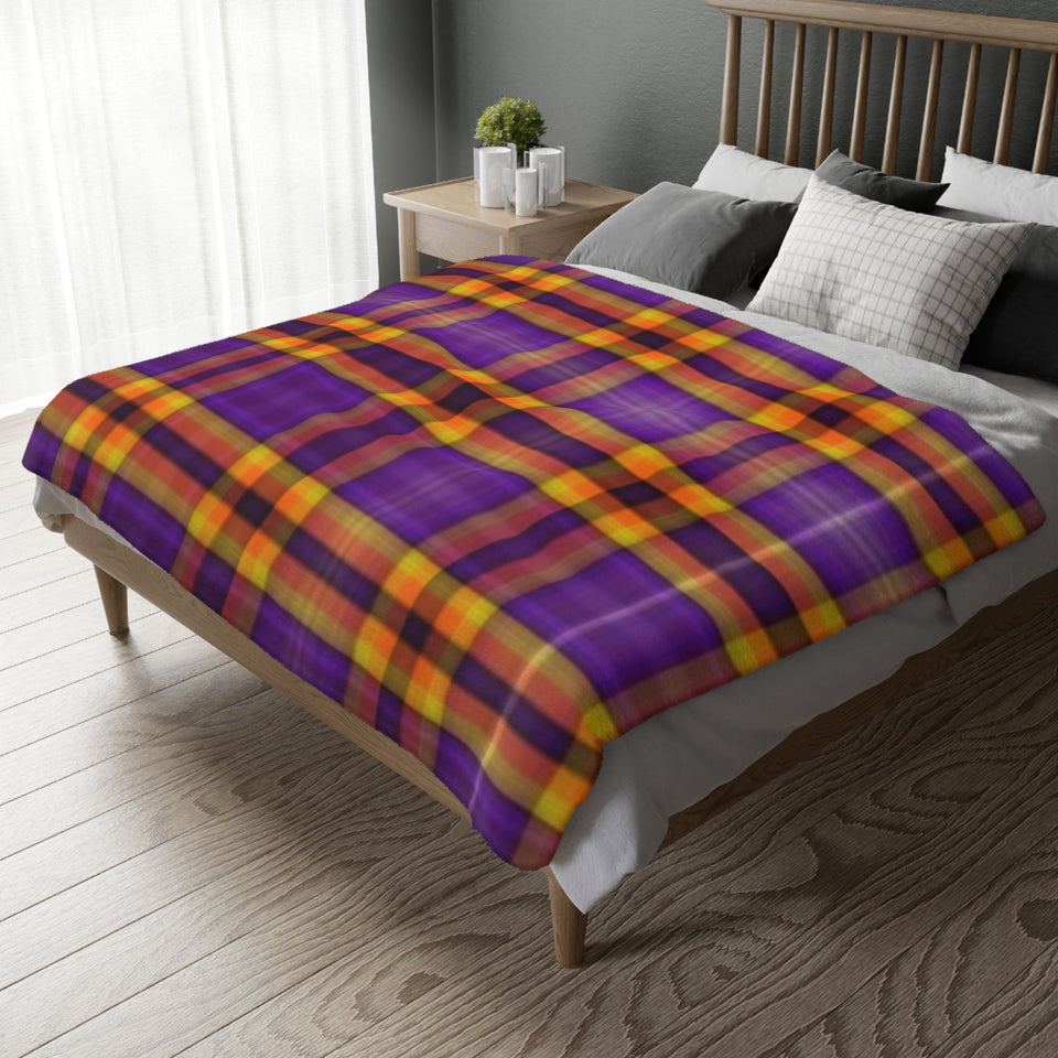 40CB  Colorful Plaid Blanket