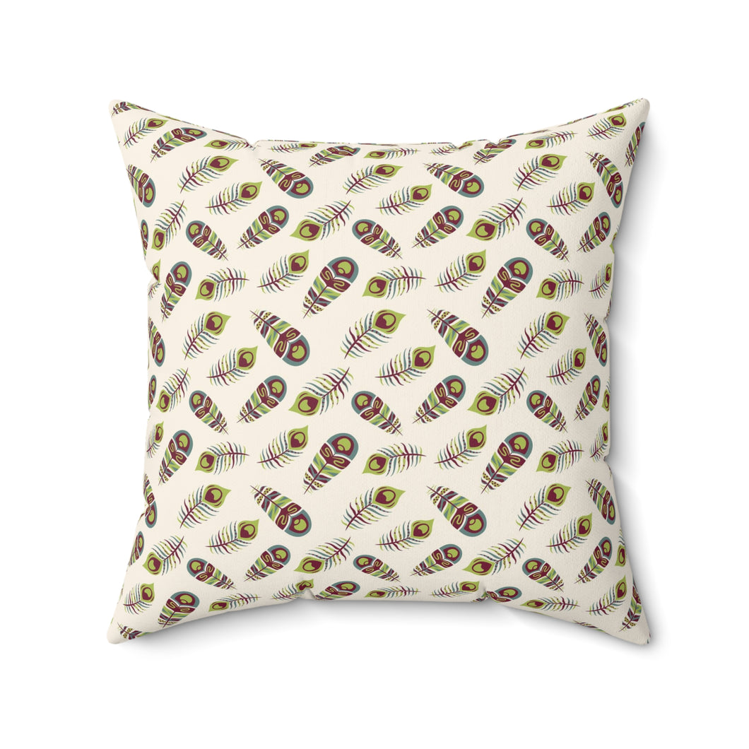 38PCF  Peacock Feather Pillow