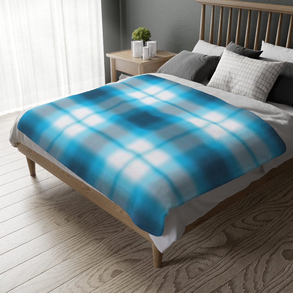58CB  Colorful Plaid Blanket