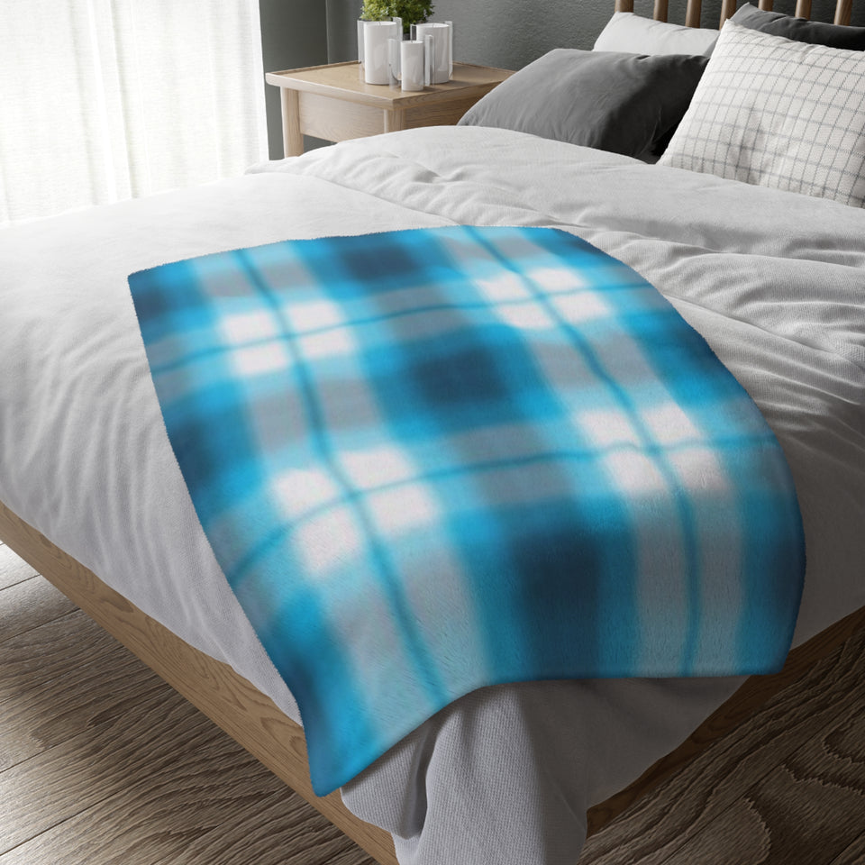 58CB  Colorful Plaid Blanket