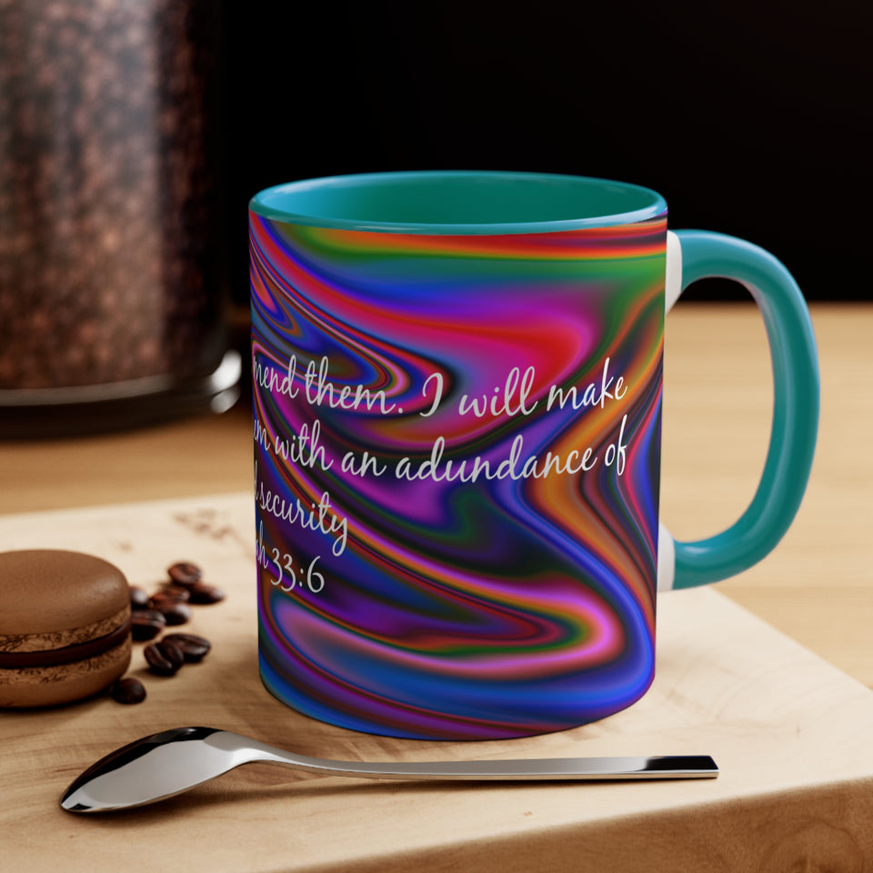 67CMSM  Colorful Marble Jeremiah 33:6 Mug