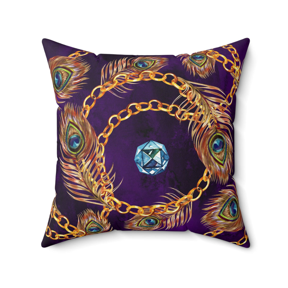 29PCF  Peacock Feather Pillow