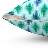 32PCF  Peacock Feather Pillow