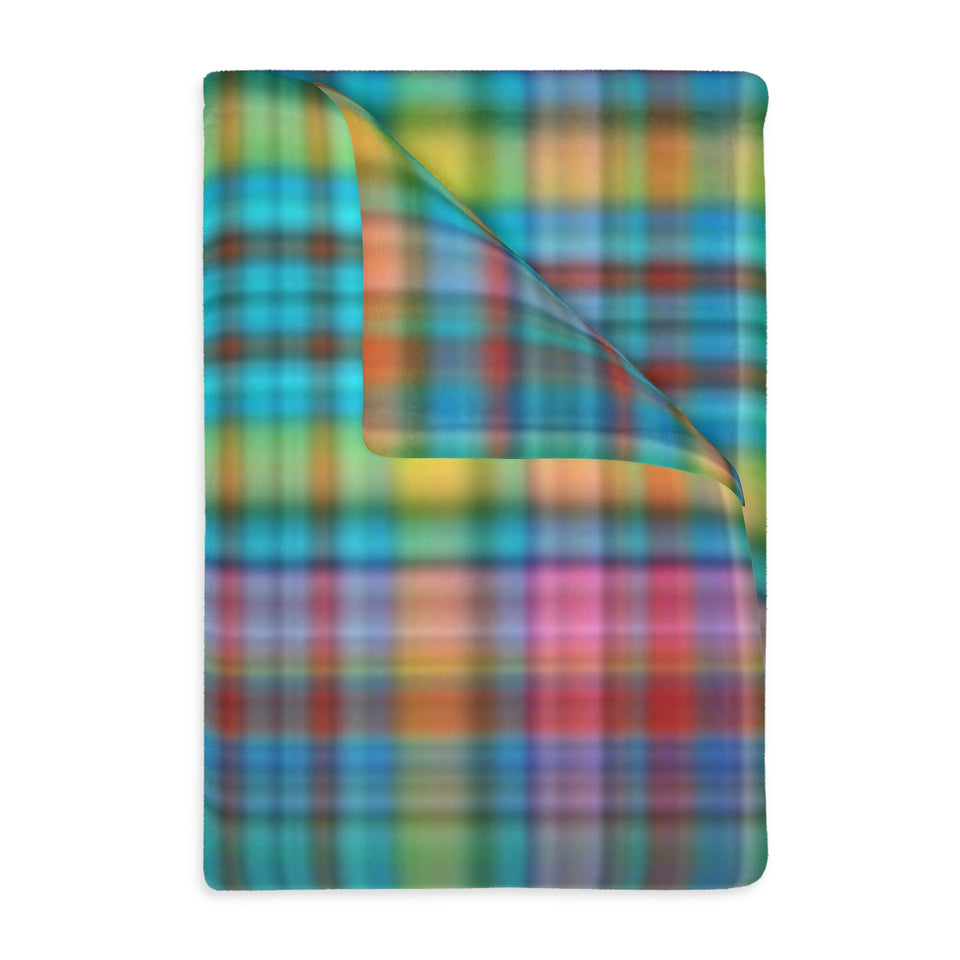 68CB  Colorful Plaid Blanket