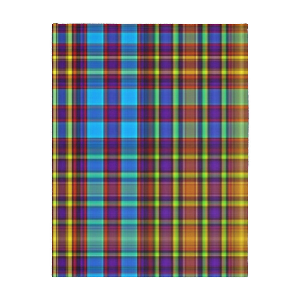50CB  Colorful Plaid Blanket
