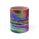 62CMSM  Colorful Marble Psalms 8:3  Mug