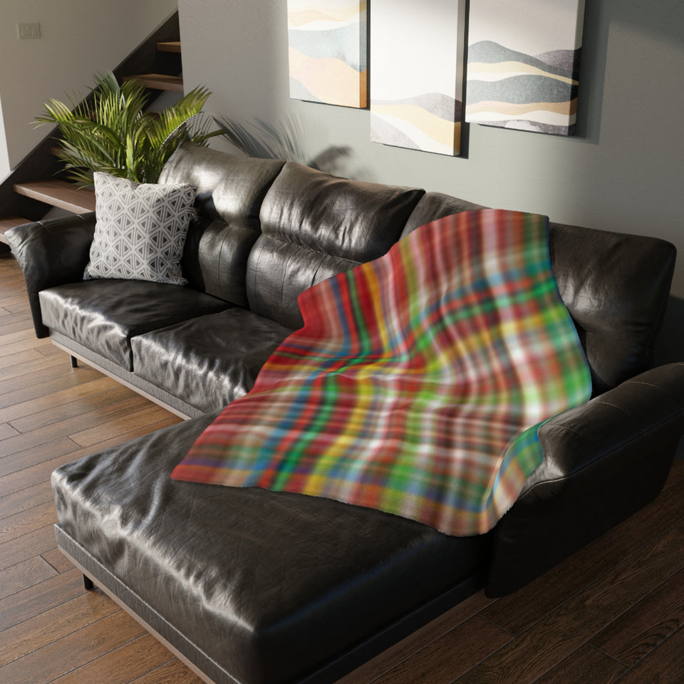 42CB  Colorful Plaid Blanket