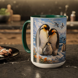 AM12   Penguin Family Ceramic Mug