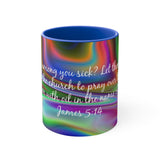 49CMSM  Colorful Marble James 5:14 Mug