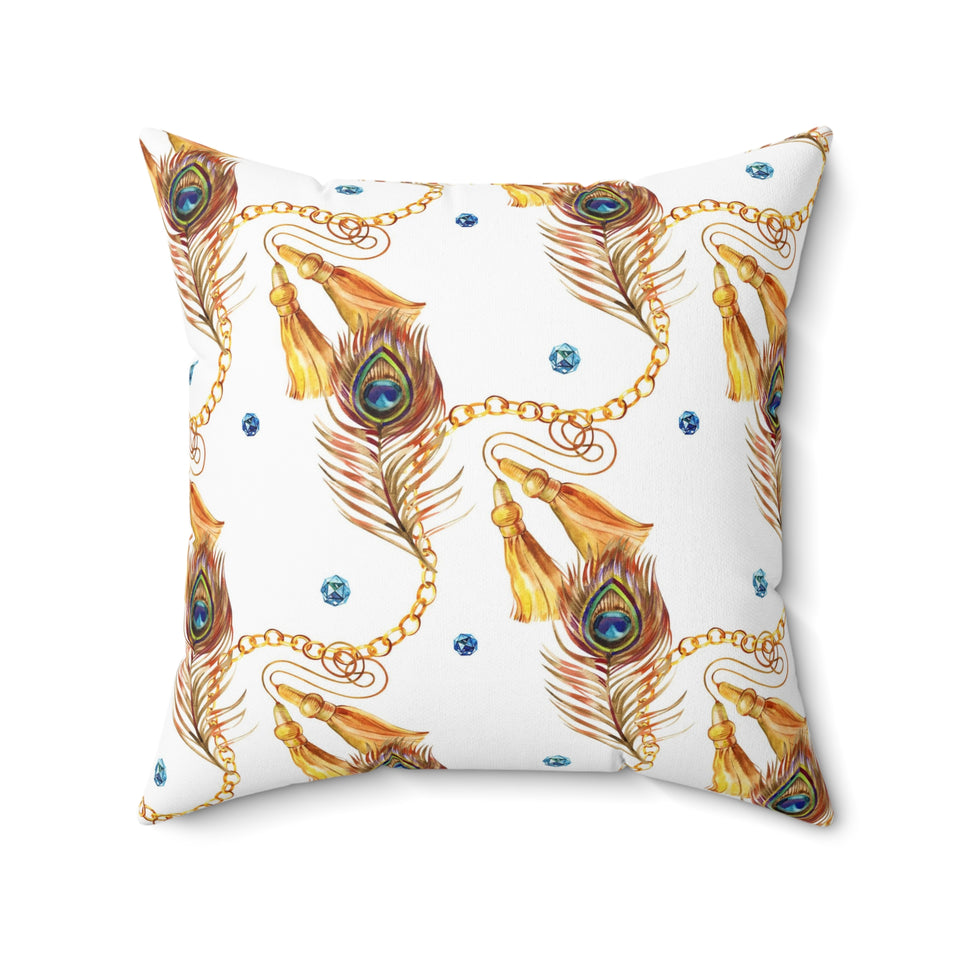 31PCF  Peacock Feather Pillow