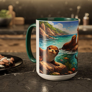 AM34  Sea Lion Family Mug