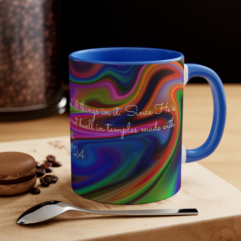 56CMSM  Colorful Marble Acts 17:24  Mug