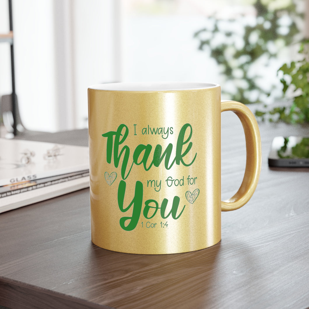 11SGM  Silver and Gold Christian Mug