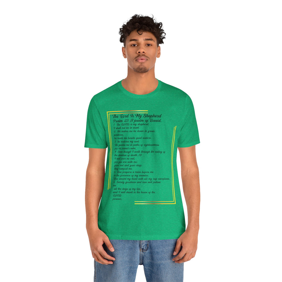 30CTS   Unisex Psalms 23 Christian t shirt