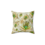 55PCF  Peacock Feather Pillow